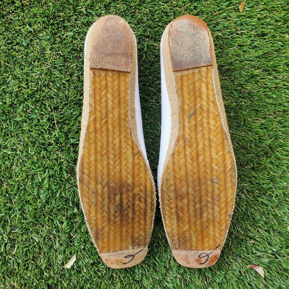 Vintage Evan Picone White Canvas Embroidered Lizard Espadrille Alpargata Flats - Picture 6 of 7